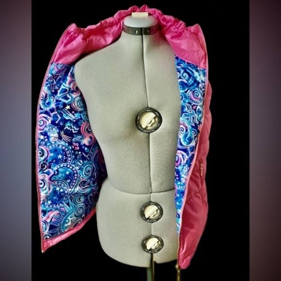 Lilly Pulitzer winter vest “Palm Paradise” wms sz med - Picture 2 of 7